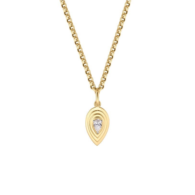 Phillips House 18kt Yellow Gold Pear Shaped Diamond Necklace